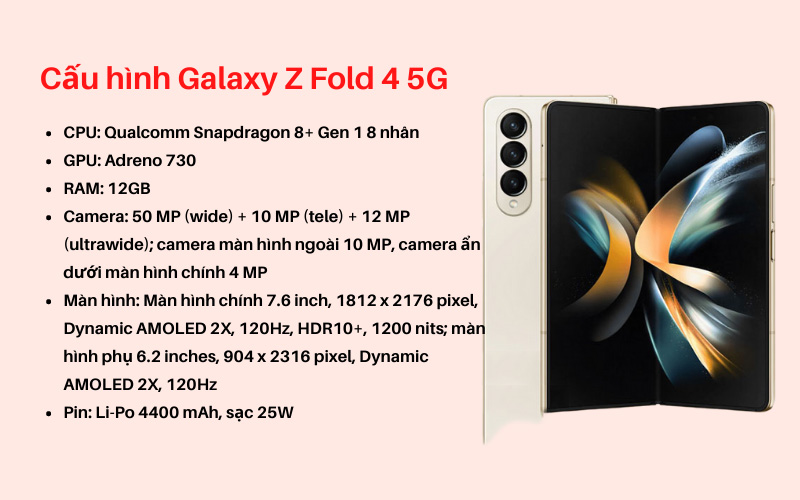 Cấu h&igrave;nh Galaxy Z Fold4