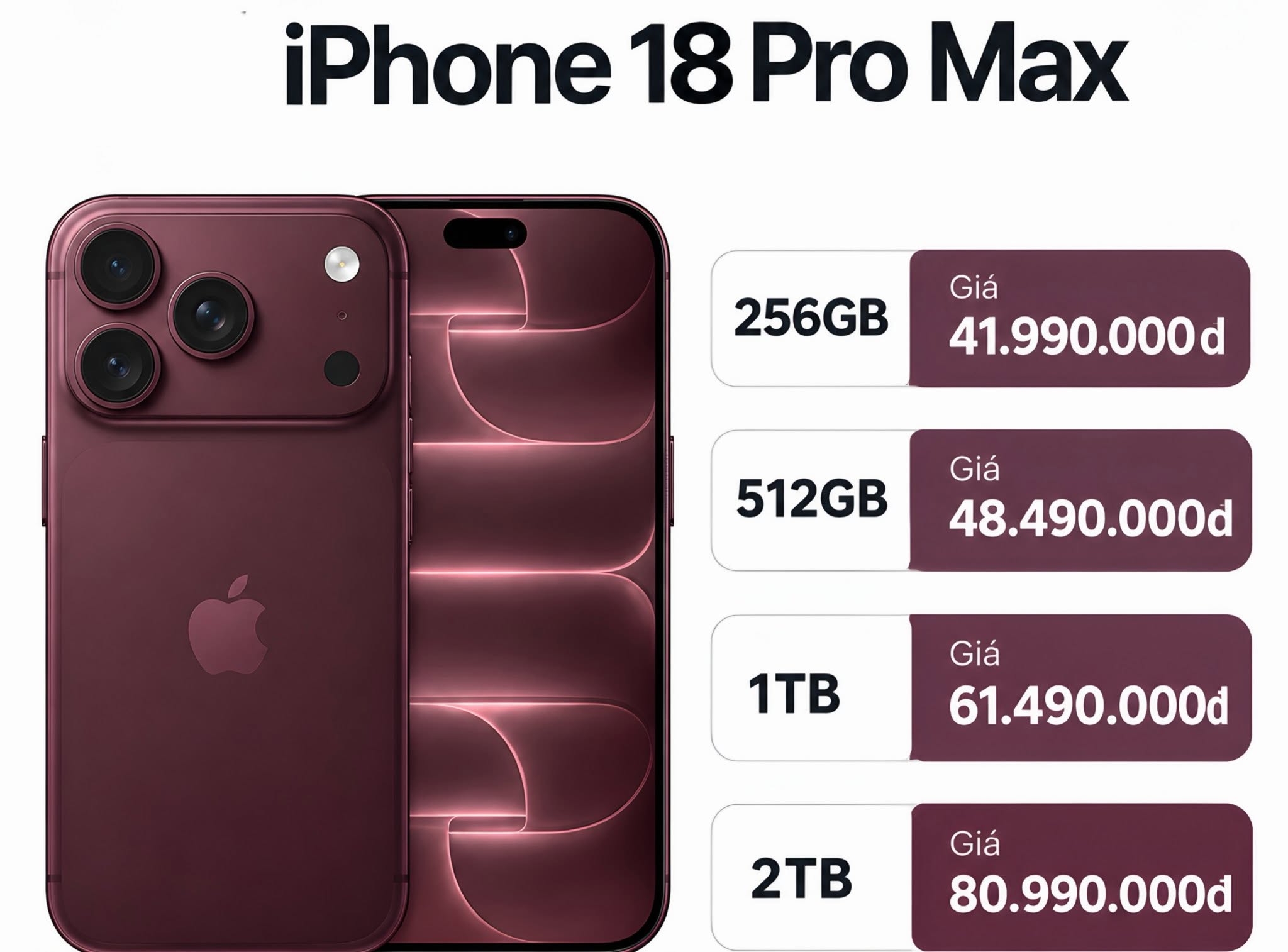 Gi&aacute; iPhone 18 Pro Max tại Thanh H&oacute;a