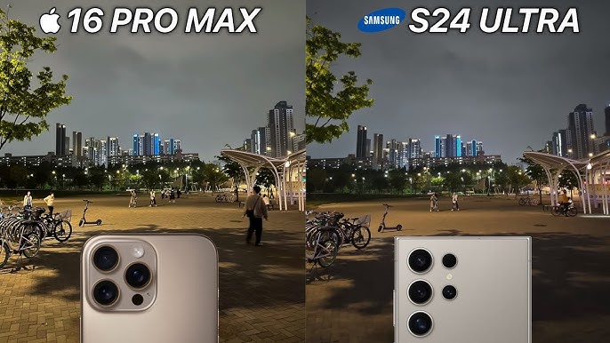 camera iphone 16 pro max vs samsung s24 ultra