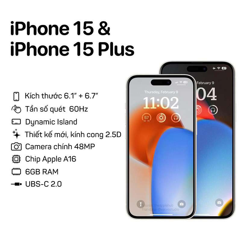 cấu h&igrave;nh iPhone 15