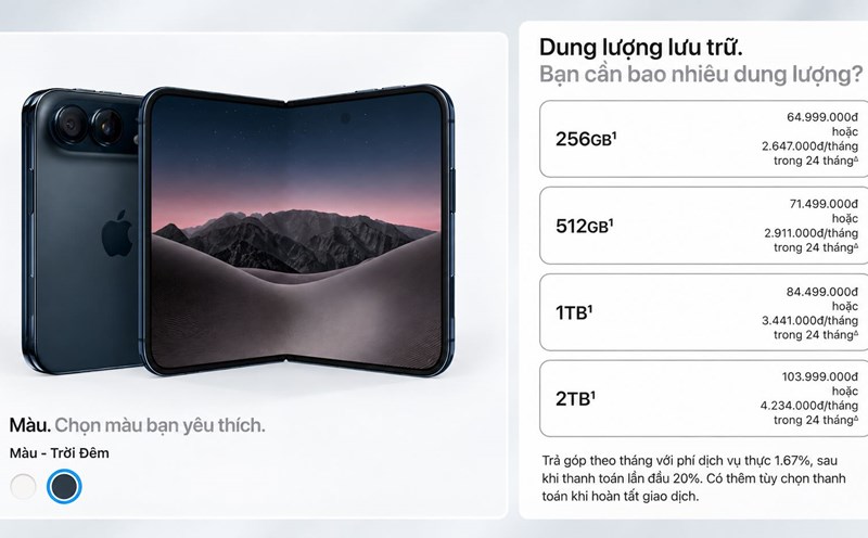 iPhone Duo c&oacute; bao nhi&ecirc;u dung lượng