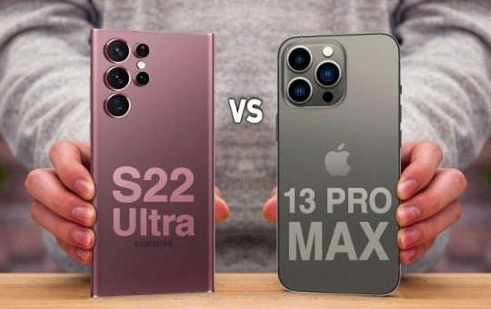 So sánh điện thoại điện thoại iPhone 13 Pro Max và Samsung Galaxy S22 Ultra