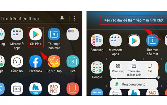 Cách Đưa Ứng Dụng Ra Màn Hình Điện Thoại Samsung